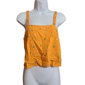 NEW ABOUND orange crop cami top S